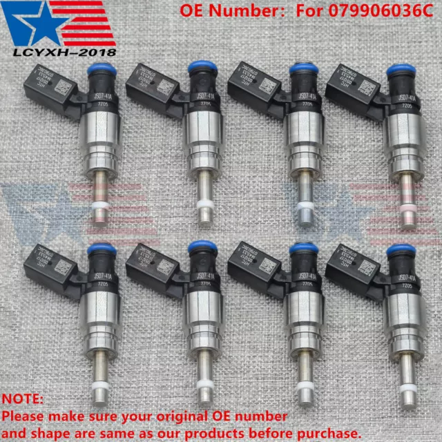 Set of 8 Fuel Injector Fit for 2007-2010 Audi Q7 A6 A8 S5 4.2L V8 079906036C US