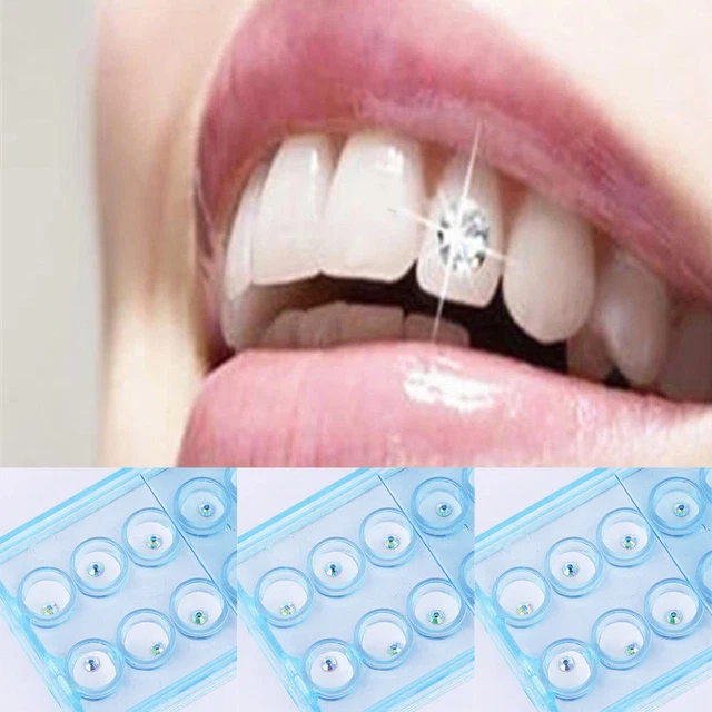 10Pcs/Box Dental Multicolor Crystal Tooth Jewelry Gem Ornaments Decor Wh.FW