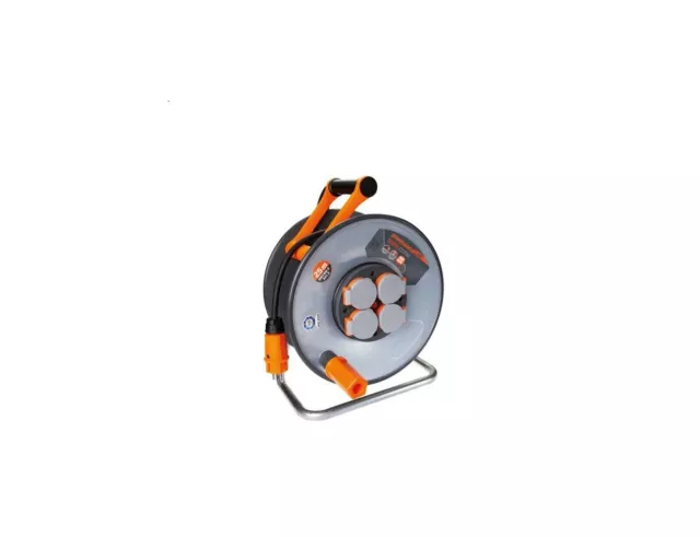 Métal Tambour pour Câble 40 Mètres IP44 Bgi 608 Intérieur Et ,