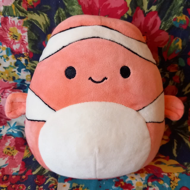 SQUISHMALLOWS 7.5& RICKY The Clown Fish Orange Soft Toy Plush Sealife