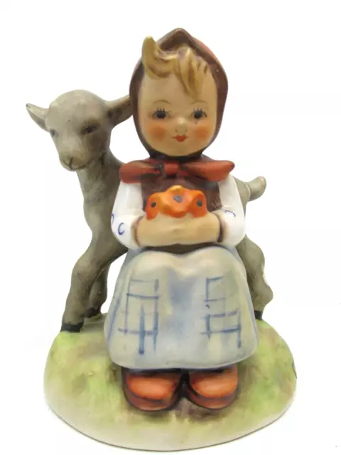 Hummel Goebel Figurine Girl Lamb Flowers “Good Friends” 182 W. Germany Vintage