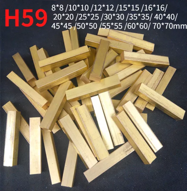 100mm H59 Yellow Copper Brass Plate Brass Solid Bar Rod Brass Row Square Block