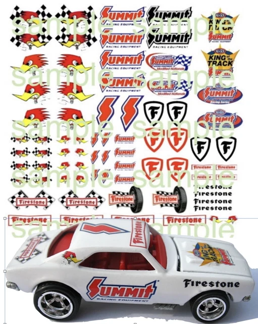 Matchbox car decals top