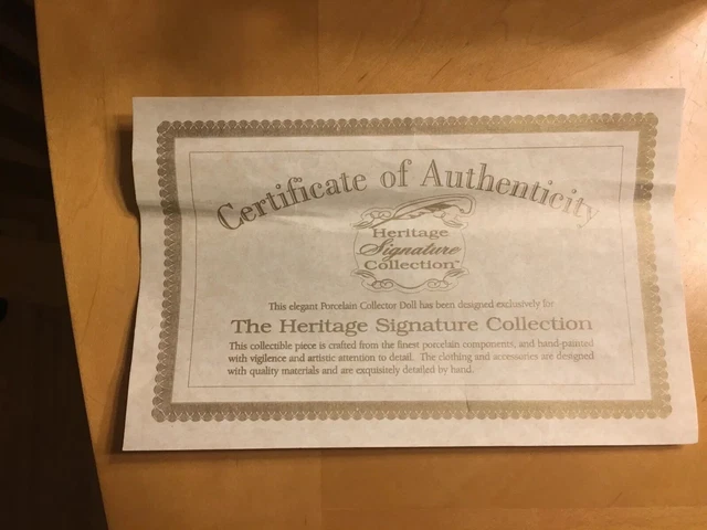 New In Box Ballerina Porcelain Doll ~ Heritage Signature Collection ~ 2
