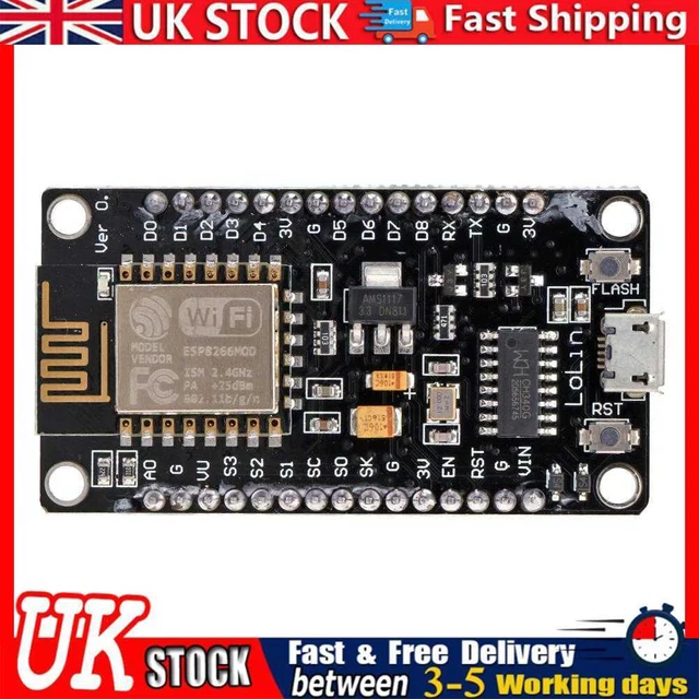 NODEMCU LUA WIRELESS WIFI Module Connector ESP8266 Development Board £7 ...