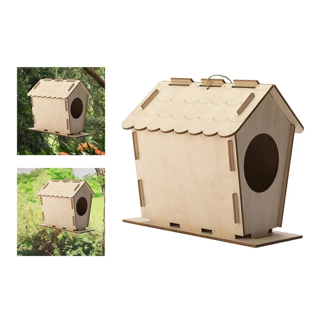 Prmape – Kit Nichoir à Peindre 2 Pièces – Bois Prédécoupé – Sans Colle Ni Clous – Activité Créative Enfant