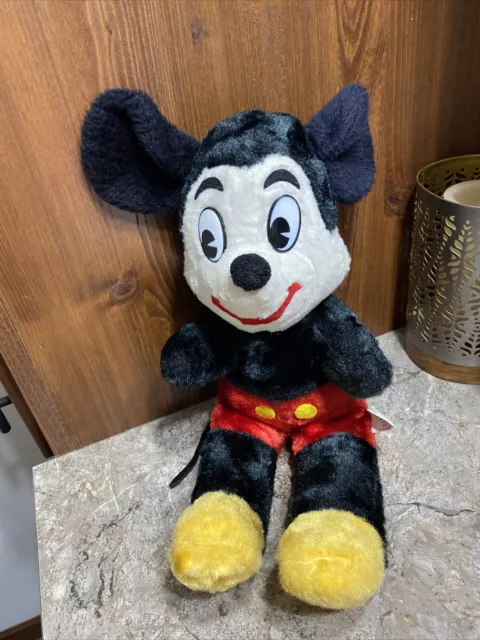 Vintage 1960-70S Walt Disney Character Productions Mickey Mouse Plush Stuffed