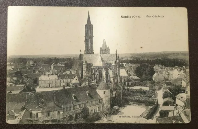 CPA Senlis, Oise, vue générale sur le Clocher, écrite au dos, datée 1916 WW1