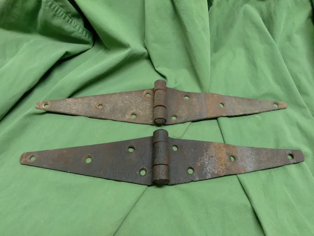 Vintage 16" Cast Iron Barn Door Hinge ( 2 )