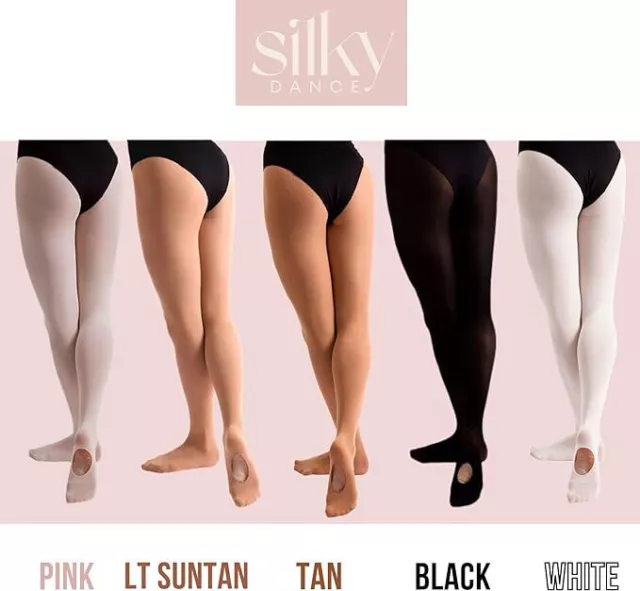 Silky Womens/Ladies/Children Intermediate Convertible Dance Tights 60 Denier