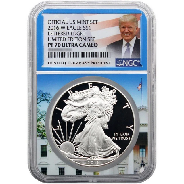 2016-W Limited Edition Set SAE Lettered Edge PF70UC NGC Trump Label/White House