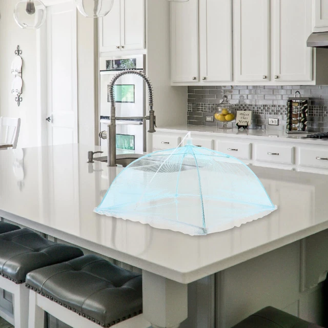 2 COUNT DISH Foldable Tables Mesh Food Cover Assorted Color Covers