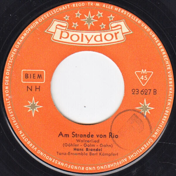 HANS BRANDEL DAS War Tahiti / Am Strande Von Rio Vinyl Single 7inch Polydor EUR 8,10 PicClick DE HANS BRANDEL DAS War Tahiti / Am Strande Von Rio Vinyl Single 7inch Polydor EUR 8,10 PicClick DE