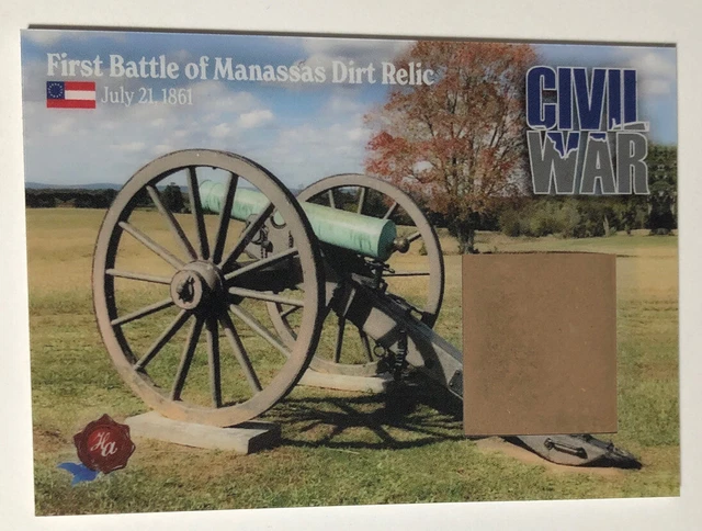 2023 HA Civil War First Battle of Manassas Dirt Relic Card 1 of 125 Made #CWD02A