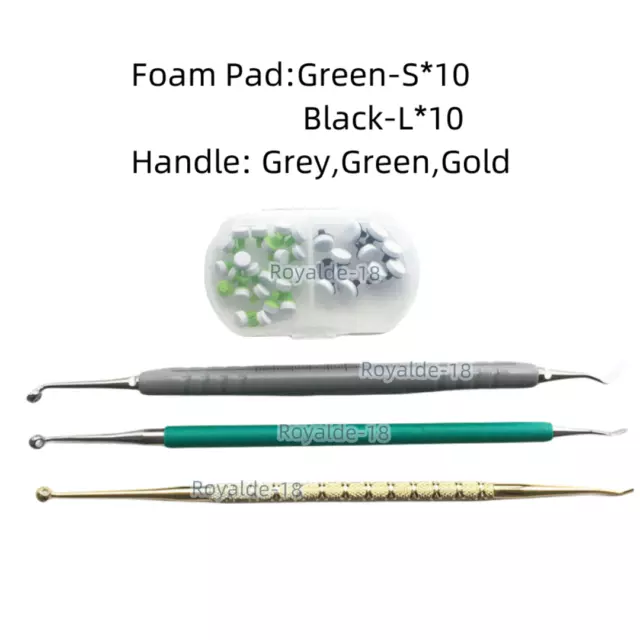 Dental Composite Resin Handle Fast Quick Tools Foam Pads OptraSculpt Instruments