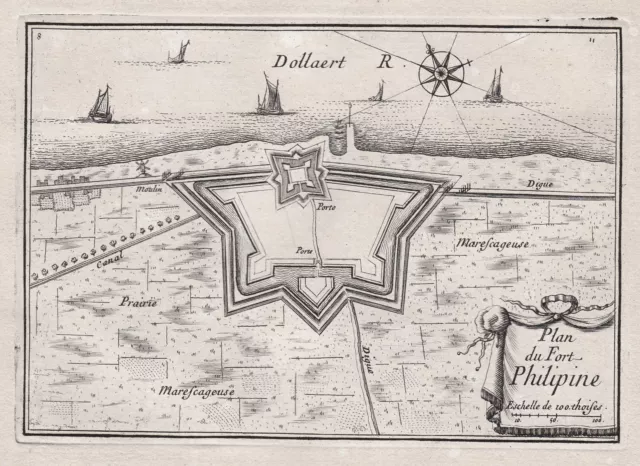 Philippine Zeeland Nederland Netherlands Plan fortification Beaulieu 1680