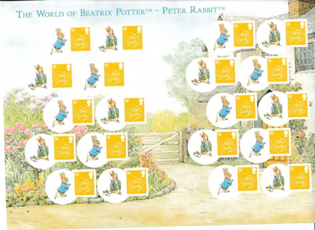 Briefmarken GB Smiler Blatt Beatrix Potter Peter Rabbit 2008 (Ls 50) MNH