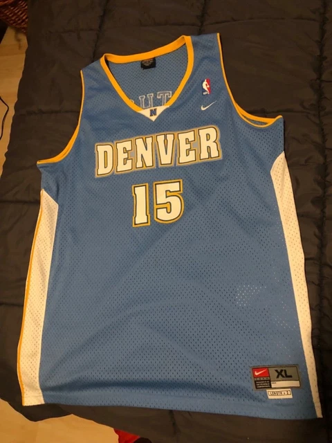 Maillot NBA Pas Cher Denver Nuggets Carmelo Anthony 15 Retro Bleu Fdv883 5