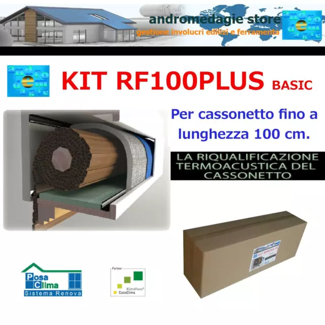 RF100PLUS BASIC KIT RENOVA SYSTEM per l'isolamento di un cassonetto fino L=100CM