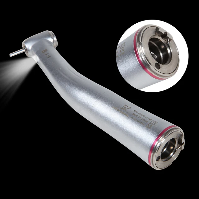 Dental 1:5 Dentaire Contra Contre angle Handpiece Pièce à main FG 1.6mm Red Ring