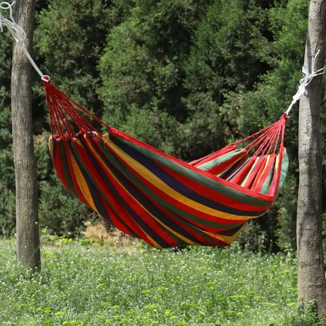 Lightweight Garden Camping Canvas Hammock Premium Hanging Bed Outdoor Travel