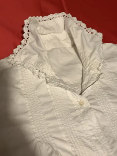 Chemise de nuit ancienne avec dentelle brodée main XIXe,antique nightgown/4681M2