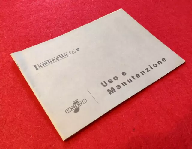 INNOCENTI LAMBRETTA 125 E LIBRETTO USO E MANUTENZIONE MANUALE no LI 150 Vespa 50