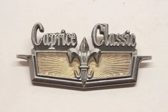 Vintage 1970's Chevrolet Caprice Exterior Caprice Classic Emblem Badge Ornament