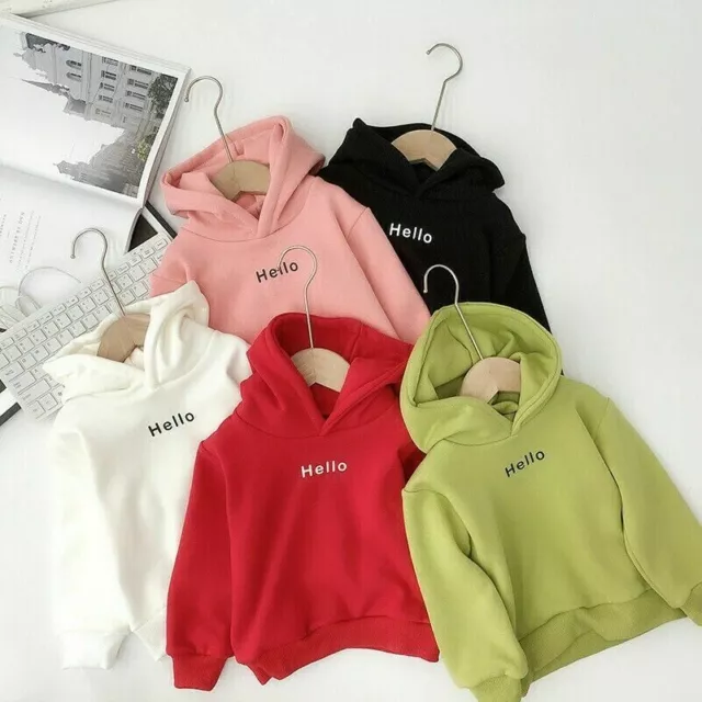 Kinder Hoodie Baby Jungen Mädchen Vlies Kapuzenpullover Top Kinder Kleidung 2