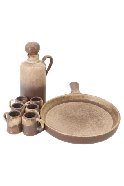Juego de bebidas cerámica marrón Ø 12 cm