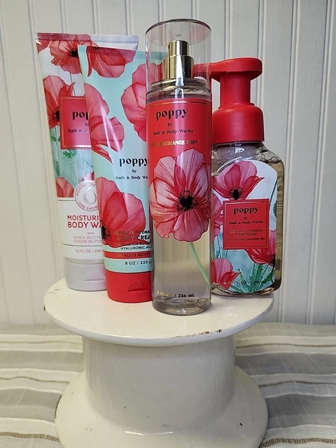 Juego de 4 piezas de amapola Bath & Body Works