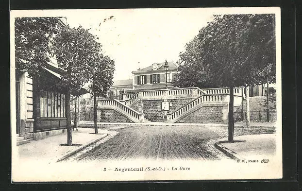 CPA Argenteuil, La Gare 1906