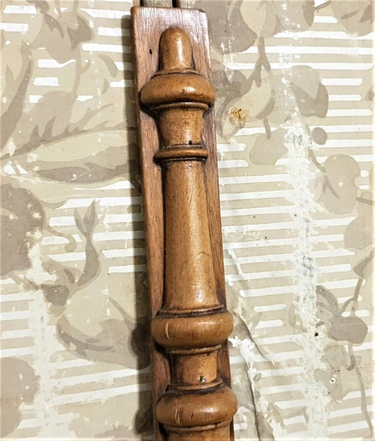 Victorian groove wall half carving column Antique french architectural salvage 2