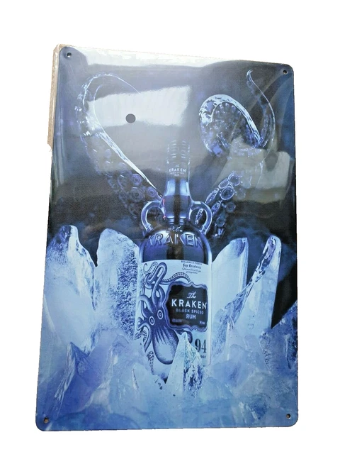 Rum Demerara Insegna Da Parete Vintage KRAKEN BOTTLE - Targa Retrò - Foto 8