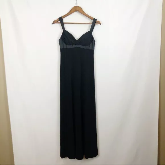 Laundry Shelli Segal Dress Women's Size 4 Black Ball Gown Bridesmaid Formal Y2K
