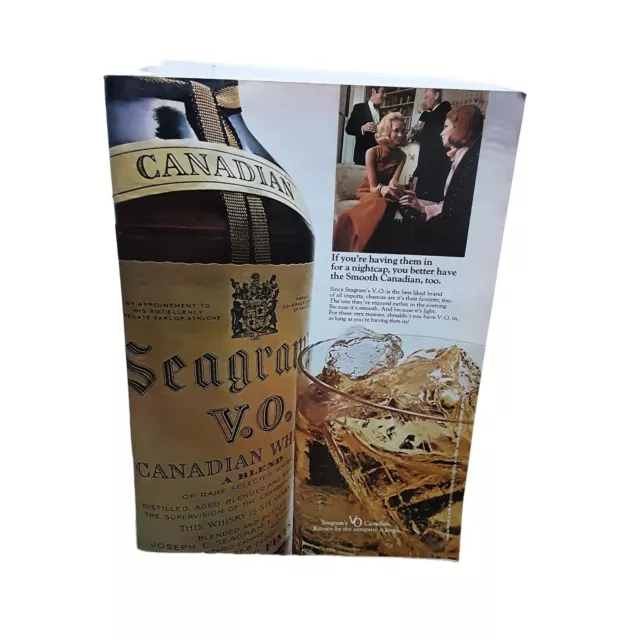 1970 Seagrams VO Canadian Whiskey Original Print Ad Vintage