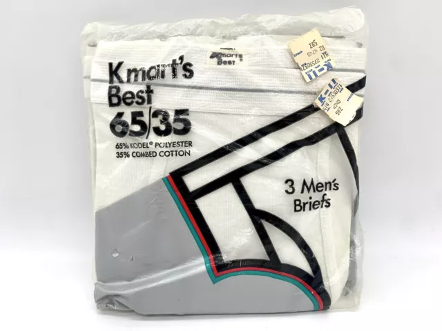 NEW VTG 70S 80s Kmart Best Briefs Underwear 3 Pack 65/35 NOS Size