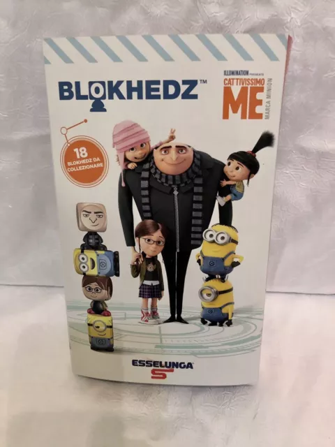 DESPICABLE ME Minions Esselunga Collector juego completo de 18 Blokhedz