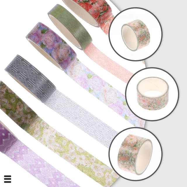 17 rouleaux de ruban de motif de fleur délicat bricolage de la main de la main 8