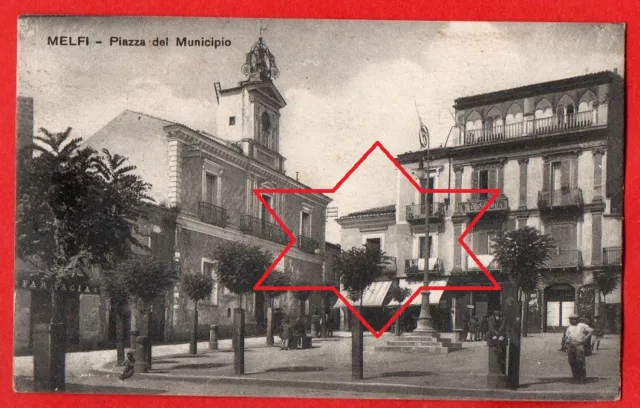 MELFI -PIAZZA DEL MUNICIPIO-Viagg 1920 - POTENZA