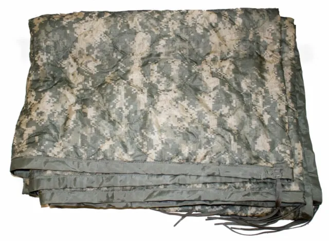 New US Army Military Wet Weather Poncho Liner Woobie Blanket ACU Digital Camo
