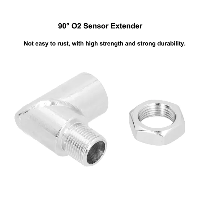 O2 Oxygen Sensor Extender 90° Right Angle Iron Zinc Plated High Strength With