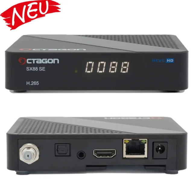 Octagon SX88 SE V2 HD S2+ IP Linux Sat PVR Aufnahmefunktion HDTV DVB-S2 LAN