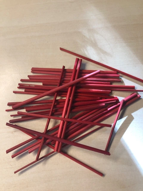Stäbchen orangerot ca 10 cm lang, Restbestand ca 380 gr