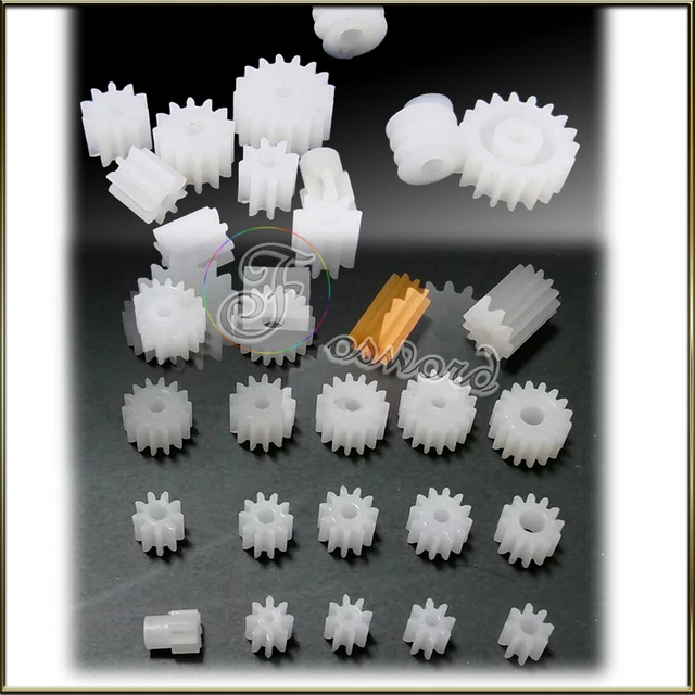 46/58/72stk Modul 0.5 Mixed Kunststoff Zahnräder Stirnrad Zahnrad Modell DIY Set