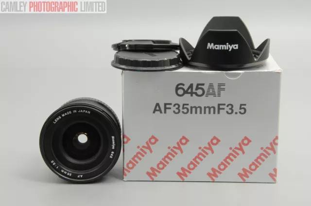 Mamiya Objektiv verpackt 645AF 35 mm f3,5 Mittelformat (312120). Bewertet: EXC+ [#10432]
