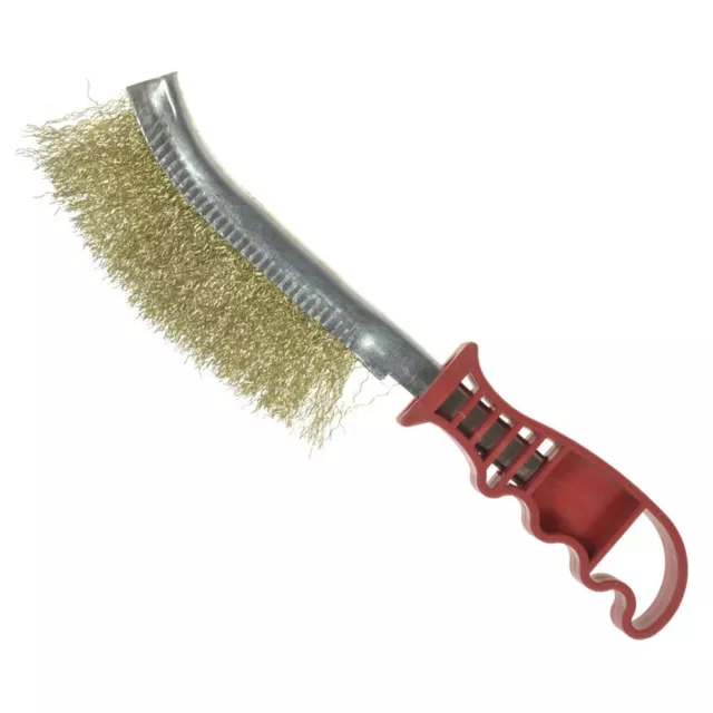 Large Hand Wire Brush Metal Steel Bristle Rust Paint Remover Scratch Grout Tool