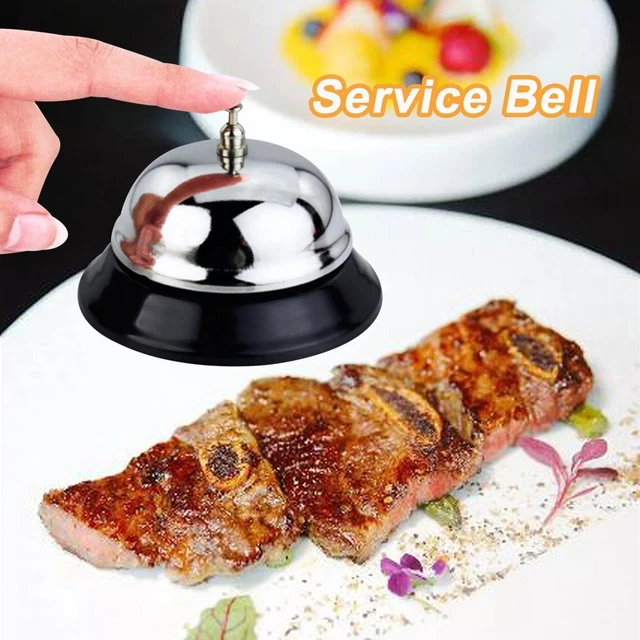 Silver Hotel Service Bell Reception Desk Counter Ring Functioning Traditional XD