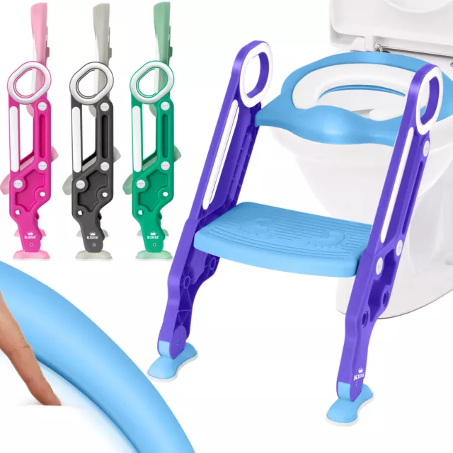 KIDIZ® Kinder Toilettensitz Toilettentrainer mit Treppe WC Sitz Lerntöpfchen