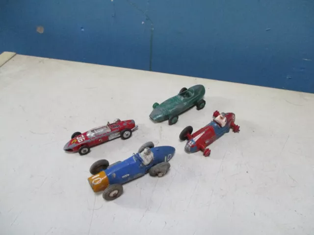 dinky racing cars x4